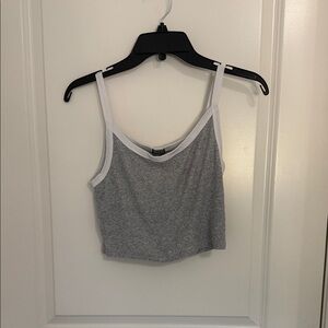 Tilly's Gray and White Tank Top